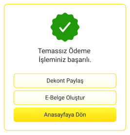 Temassız Ödeme Başarılı